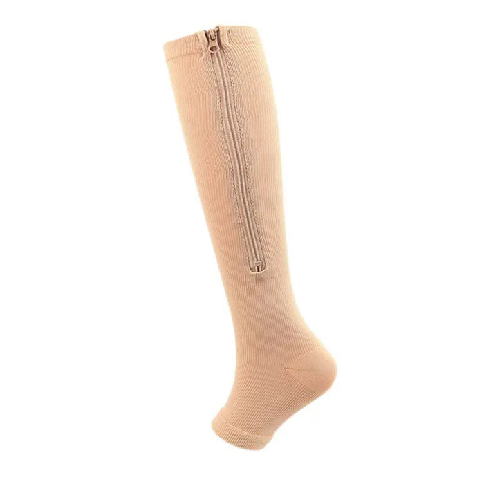 Zippered Compression Socks for Easy Wear 3 PAIRS